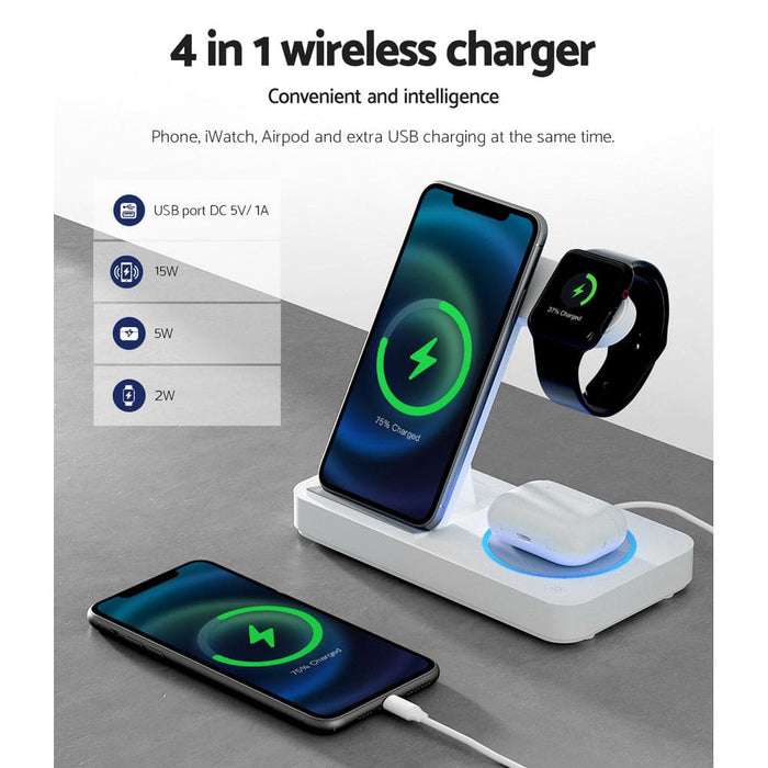 4 - in - 1 Wireless Charger Dock Fast Charging For Phone