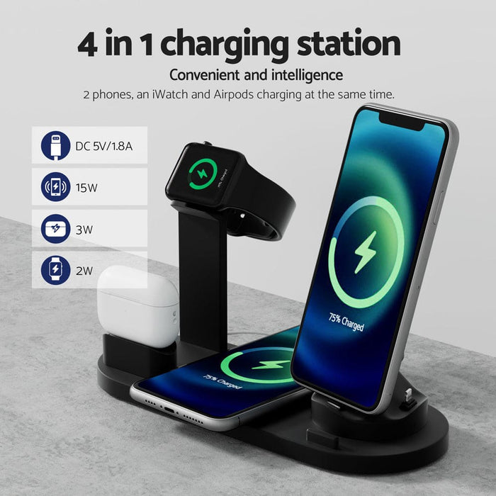 4 In 1 Wireless Charger Multi-function Station For Phone