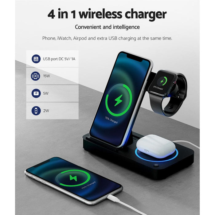 4 - in - 1 Wireless Charger Station Fast Charging For Phone
