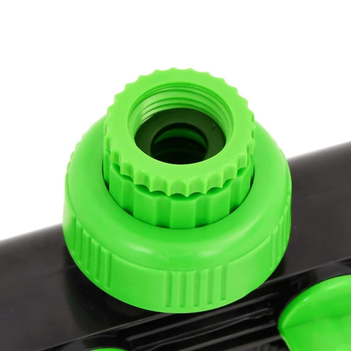 4-way Tap Adaptor Green and Black 19.5x6x11 Cm Abs & Pp