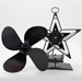 4-blade Aluminum Heat Powered Fireplace Stove Fan