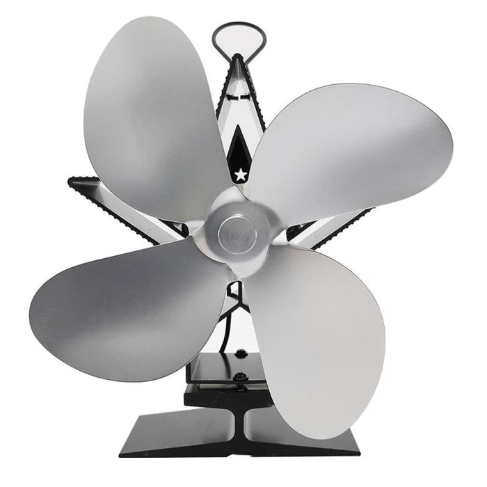 4-blade Aluminum Heat Powered Fireplace Stove Fan