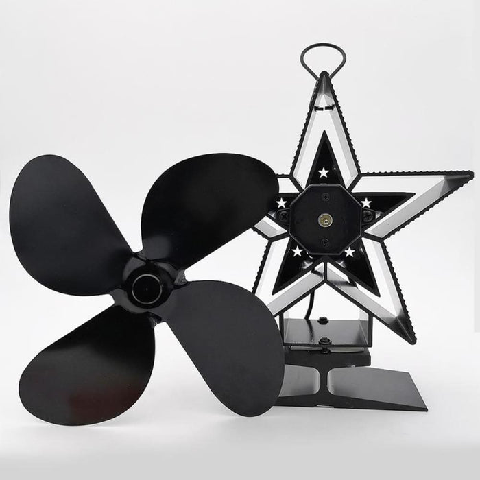 4-blade Aluminum Heat Powered Fireplace Stove Fan