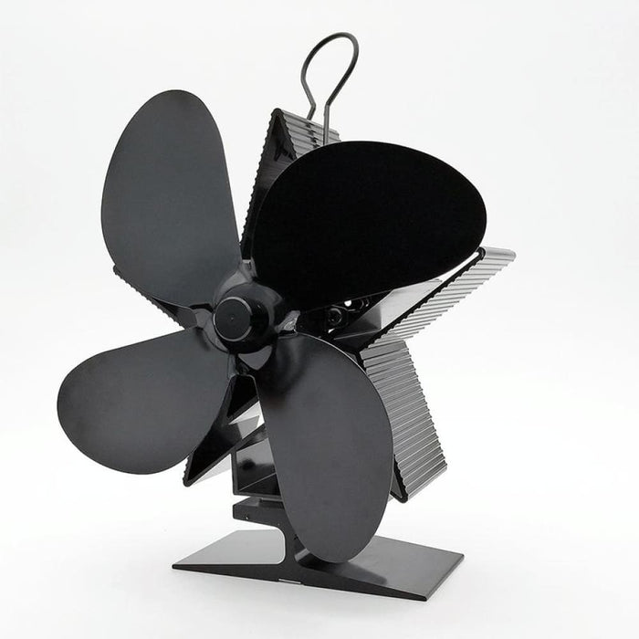 4-blade Aluminum Heat Powered Fireplace Stove Fan