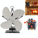 4-blade Aluminum Heat Powered Fireplace Stove Fan