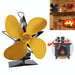 4-blade Aluminum Heat Powered Fireplace Stove Fan