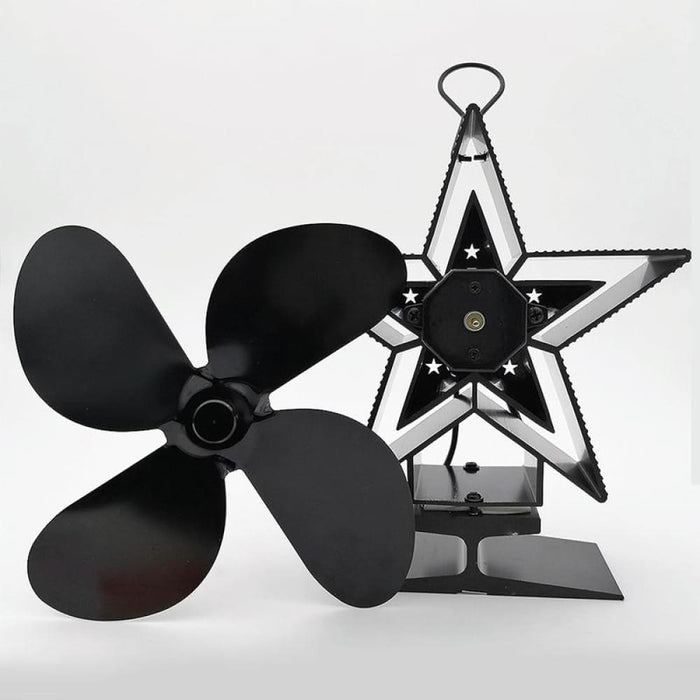 4-blade Aluminum Heat Powered Fireplace Stove Fan