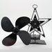 4-blade Aluminum Heat Powered Fireplace Stove Fan