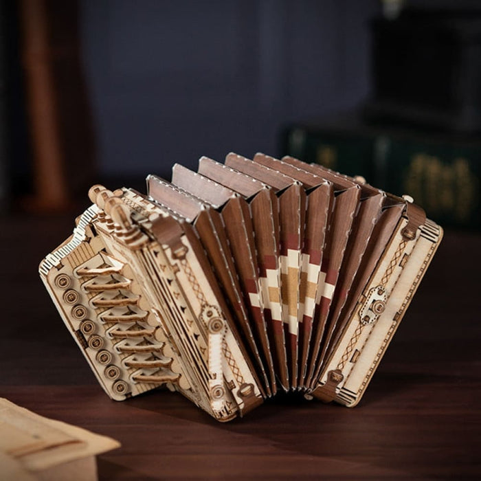 4 Kinds Diy 3d Musical Instrument Wooden Puzzle Game