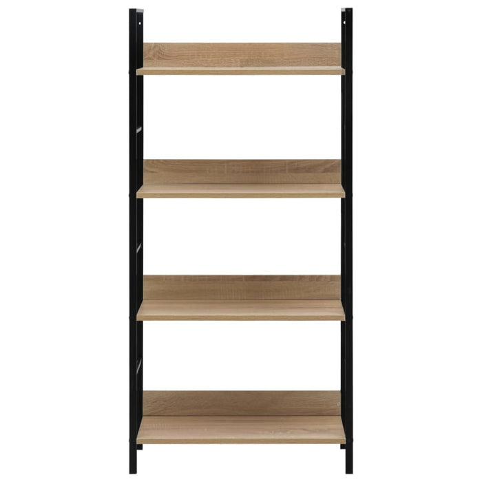 4-layer Book Shelf Oak 60x27.6x124.5 Cm Engineered Wood