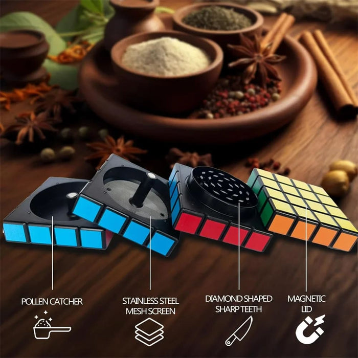 4 Layer Magnetic Cube Grinder 1.8 Spice Crusher