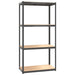 4-layer Shelves 3 Pcs Anthracite Steel&engineered Wood