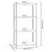 4-layer Shelves 4 Pcs Anthracite Steel&engineered Wood