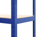4 - layer Storage Shelf Blue Steel&engineered Wood Oaaxit