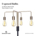4-light Industrial Floor Lamp