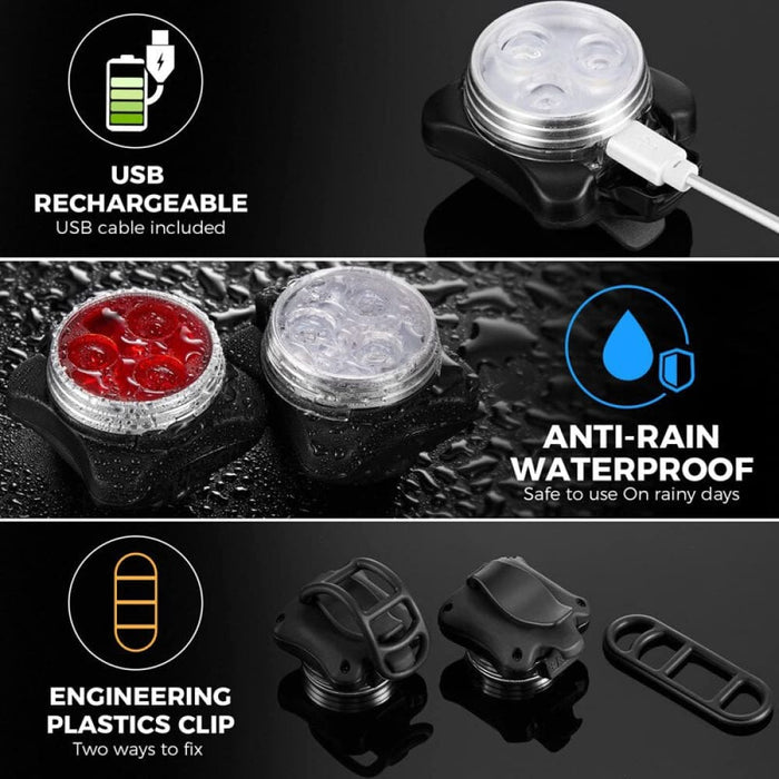 4 Modes Waterproof Safety Clip-on Light for Night Walking