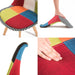 4 Set Multi Colour Retro Dining Cafe Chair Padded Seat