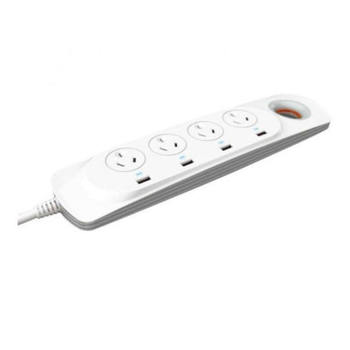 4 Outlet Switched Powerboard With 4usb Charger Port