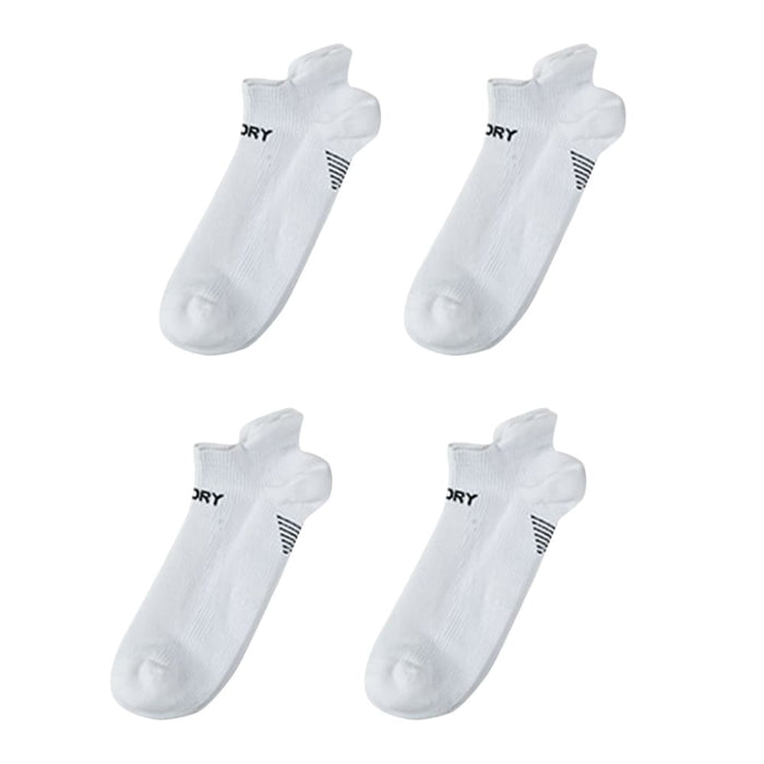 4 Pack Medium White Seamless Sport Sneakers Socks Non-slip