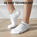 4 Pack Medium White Seamless Sport Sneakers Socks Non-slip