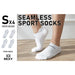 4 Pack Small White Seamless Sport Sneakers Socks Non-slip