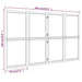 4 - panel Room Divider Cream White 280x180 Cm Tokona