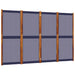 4-panel Room Divider Dark Blue 280x180 Cm Abbttlb