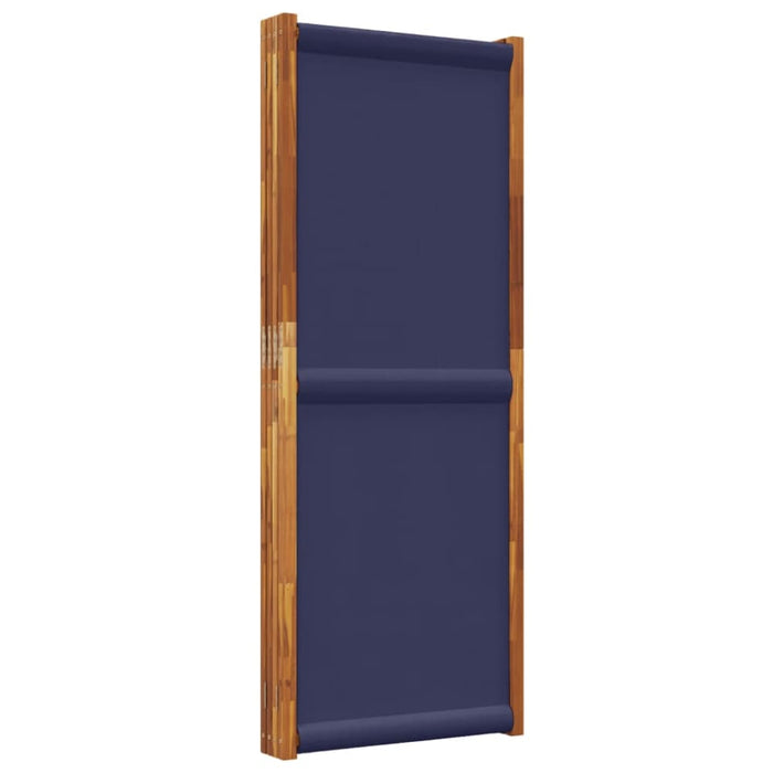 4-panel Room Divider Dark Blue 280x180 Cm Abbttlb