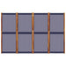 4-panel Room Divider Dark Blue 280x180 Cm Abbttlb