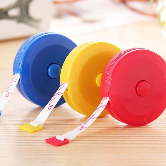 4 Pcs 1.5m Cute Plastic Mini Automatic Retractable Tape
