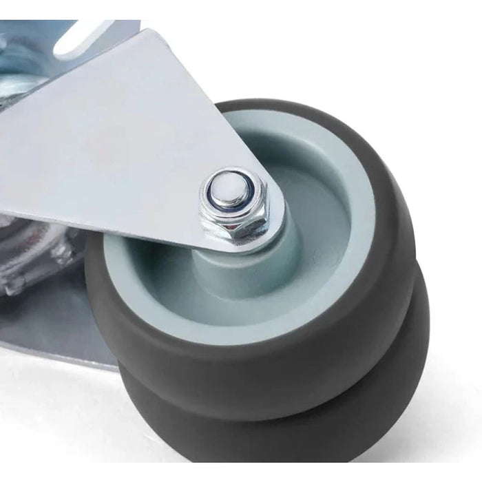 4 Piece 2 Heavy Duty Swivel Rubber Caster Set With Brake