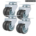 4 Piece 2 Heavy Duty Swivel Rubber Caster Set With Brake