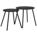 4 Piece Balcony Furniture Set With Cushions Black Steel