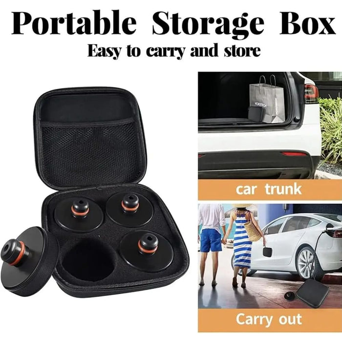 4 Piece Car Jack Pad Adapter Set With Storage Case