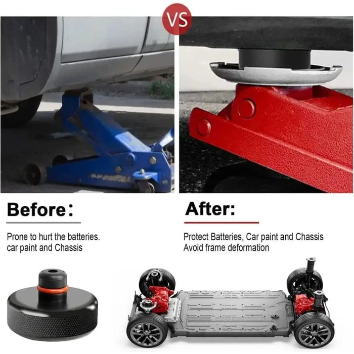 4 Piece Car Jack Pad Adapter Set With Storage Case