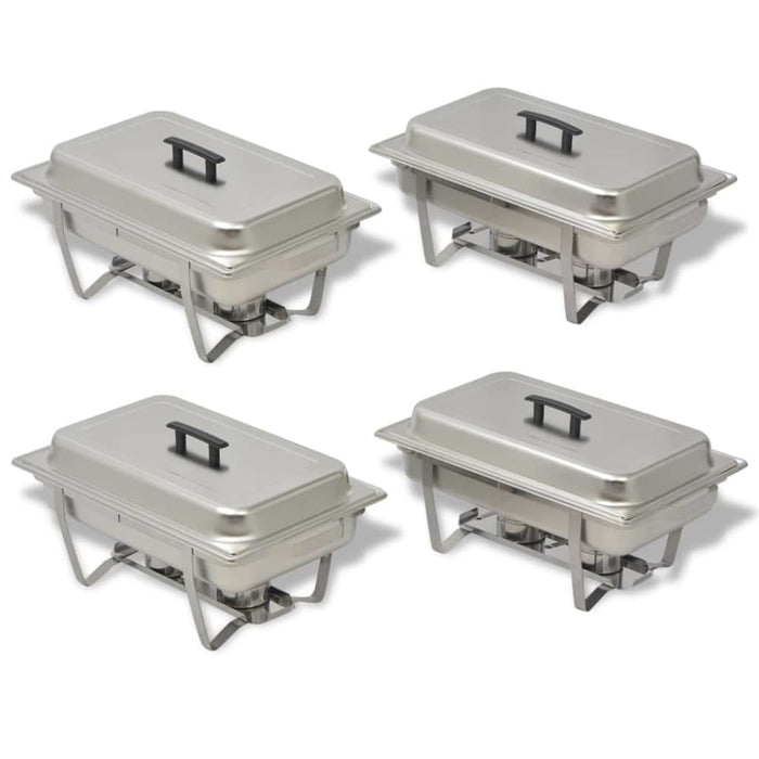 4 Piece Chafing Dish Set Stainless Steel Pbptb