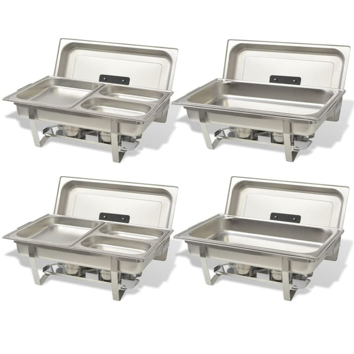 4 Piece Chafing Dish Set Stainless Steel Pbptb