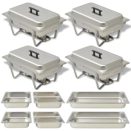 4 Piece Chafing Dish Set Stainless Steel Pbptb