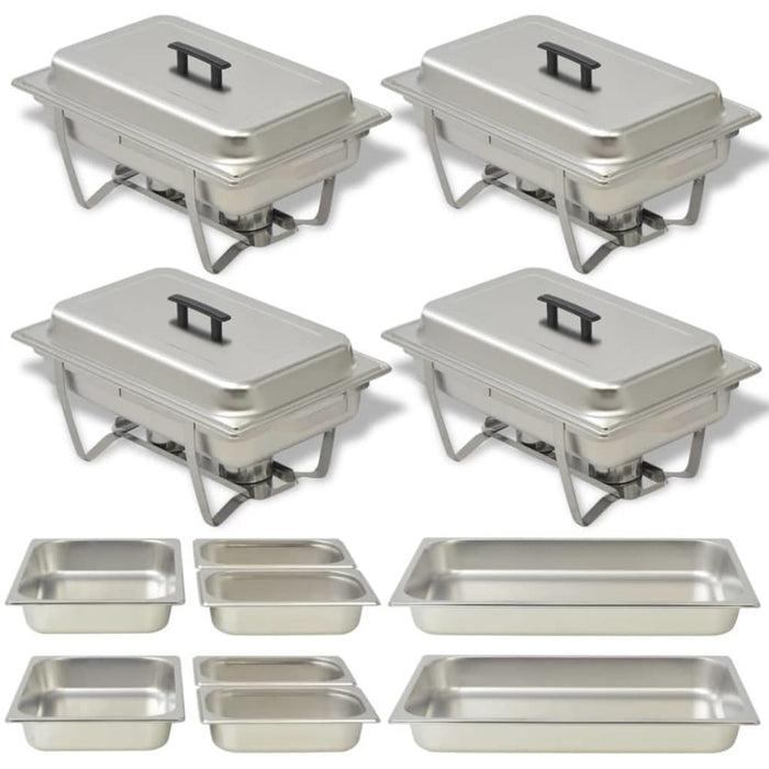 4 Piece Chafing Dish Set Stainless Steel Pbptb