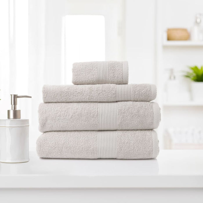 4 Piece Cotton Bamboo Towel Set 450gsm Luxurious Absorbent