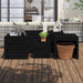 4 Piece Garden Box Set Black Solid Wood Pine Topalib