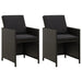 4 Piece Garden Chair and Stool Set Poly Rattan Black Tolipx