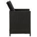 4 Piece Garden Chair and Stool Set Poly Rattan Black Tolipx