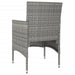4 Piece Garden Chair and Stool Set Poly Rattan Grey Tobloo