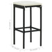 4 Piece Garden Bar Set with Cushions Black Tblanil