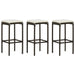 4 Piece Garden Bar Set with Cushions Brown Tblanip
