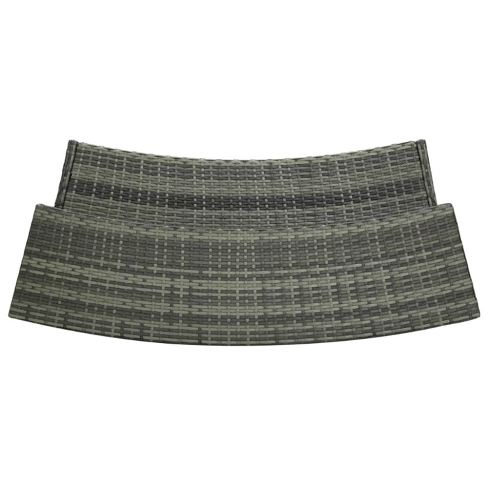 4 Piece Garden Bar Set with Cushions Grey Tblanii