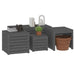 4 Piece Garden Box Set Grey Solid Wood Pine Topalln