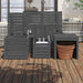 4 Piece Garden Box Set Grey Solid Wood Pine Topalln