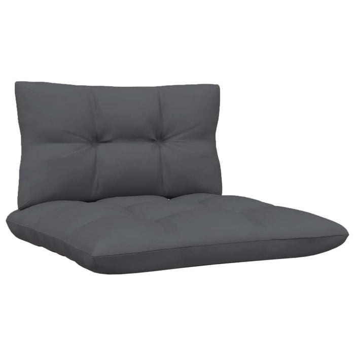 4 Piece Garden Lounge Set with Anthracite Cushions Pinewood